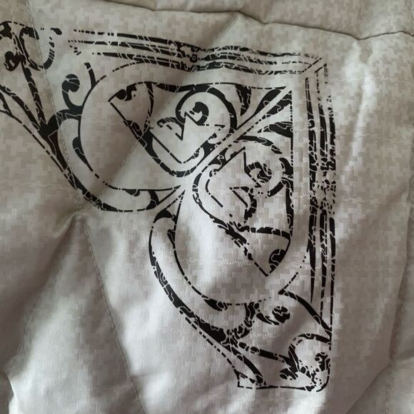 Roxy beige herringbone print endurance 10,000  down ski winter jacket M EUC - Picture 12 of 15